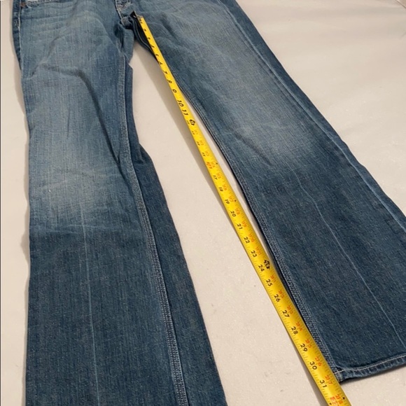 7 for all Mankind Flynt crystal embellished blue bootcut denim jeans 27 - Picture 9 of 12